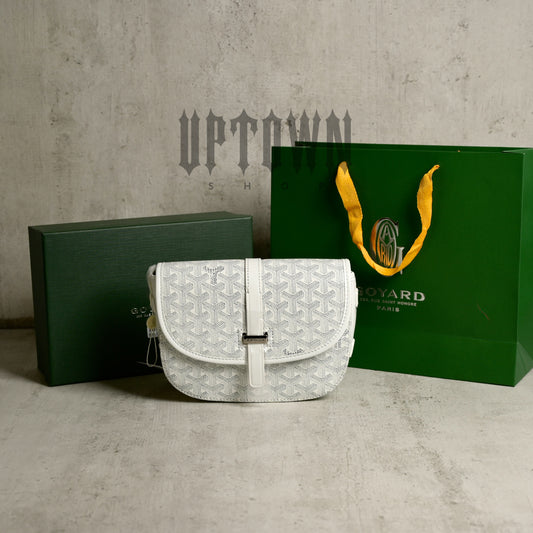 Goyard Goyardine Belvedere PM Messenger Bag White