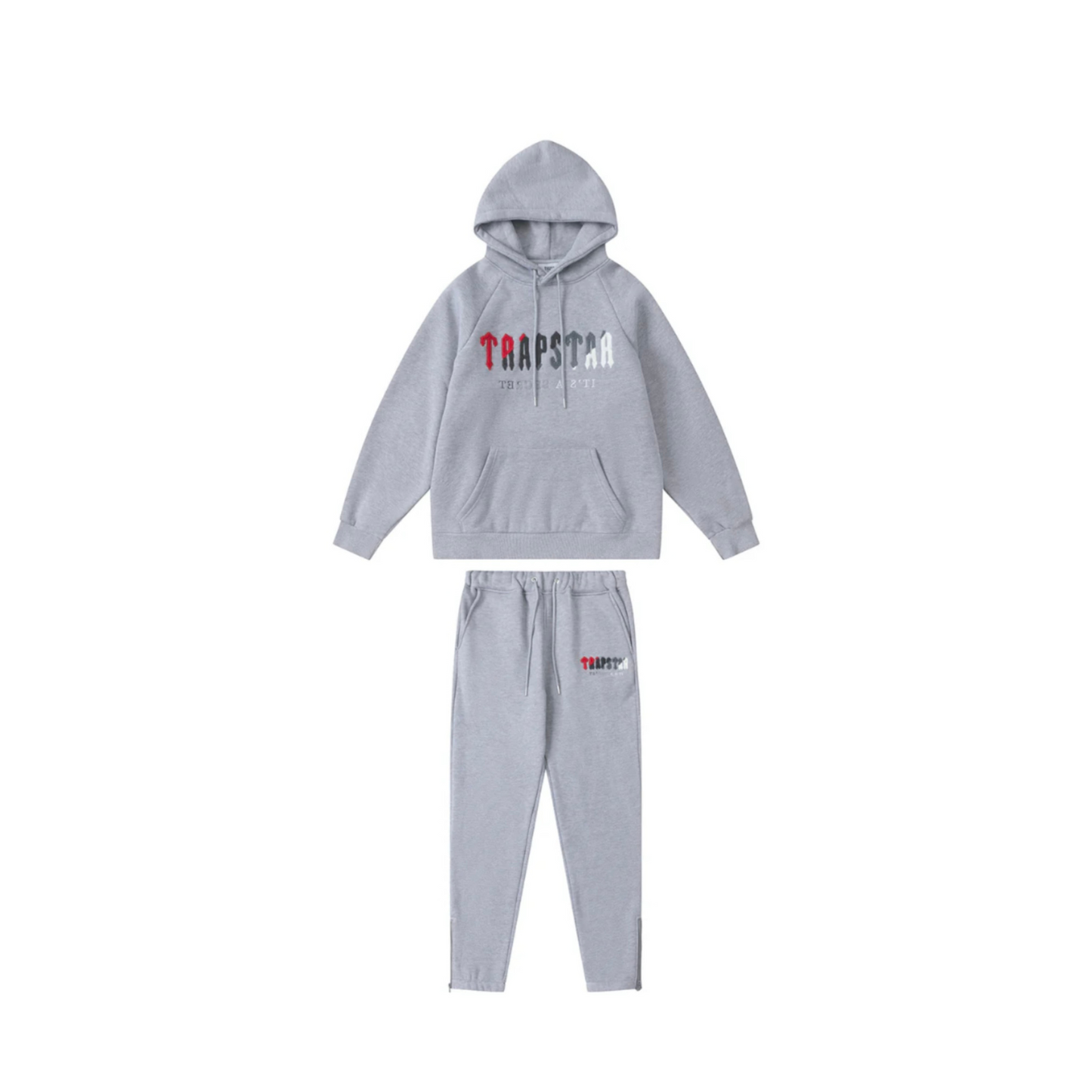 Trapstar Decoded Tracksuit Grey Red