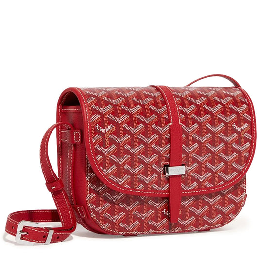 Goyard Goyardine Belvedere PM Messenger Bag Red