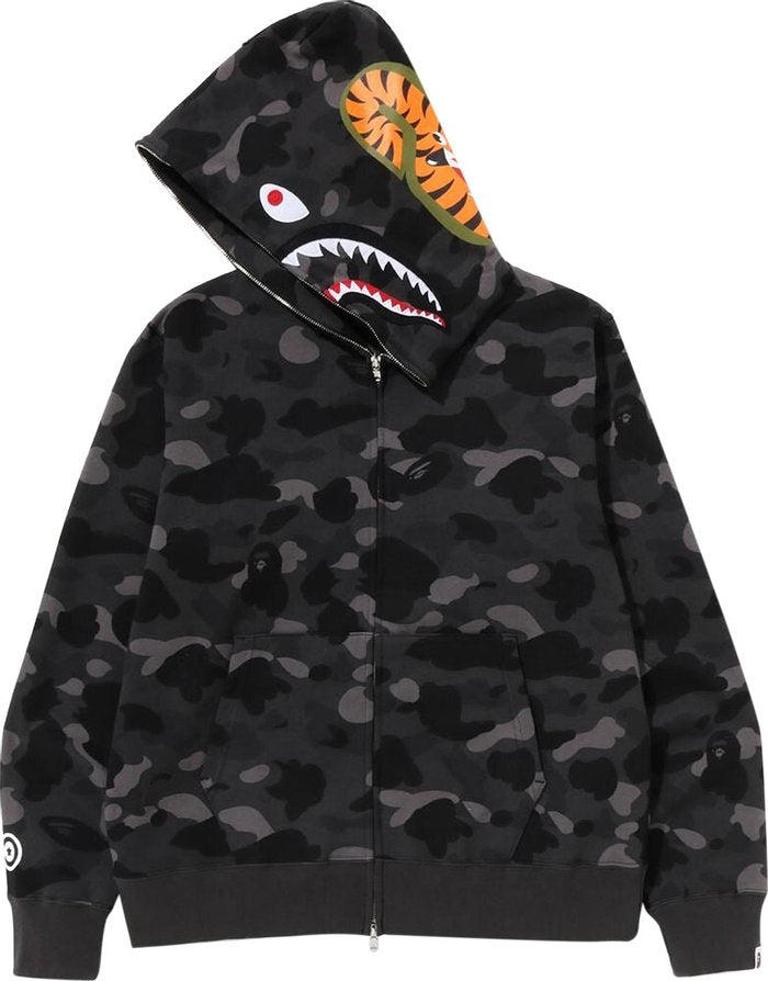 BAPE Color Camo Shark Full Zip Hoodie 'Black'