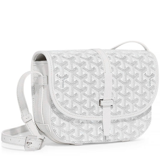 Goyard Goyardine Belvedere PM Messenger Bag White