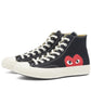 COMME DES GARCONS PLAY X CONVERSE CHUCK TAYLOR 1970S HI BLACK