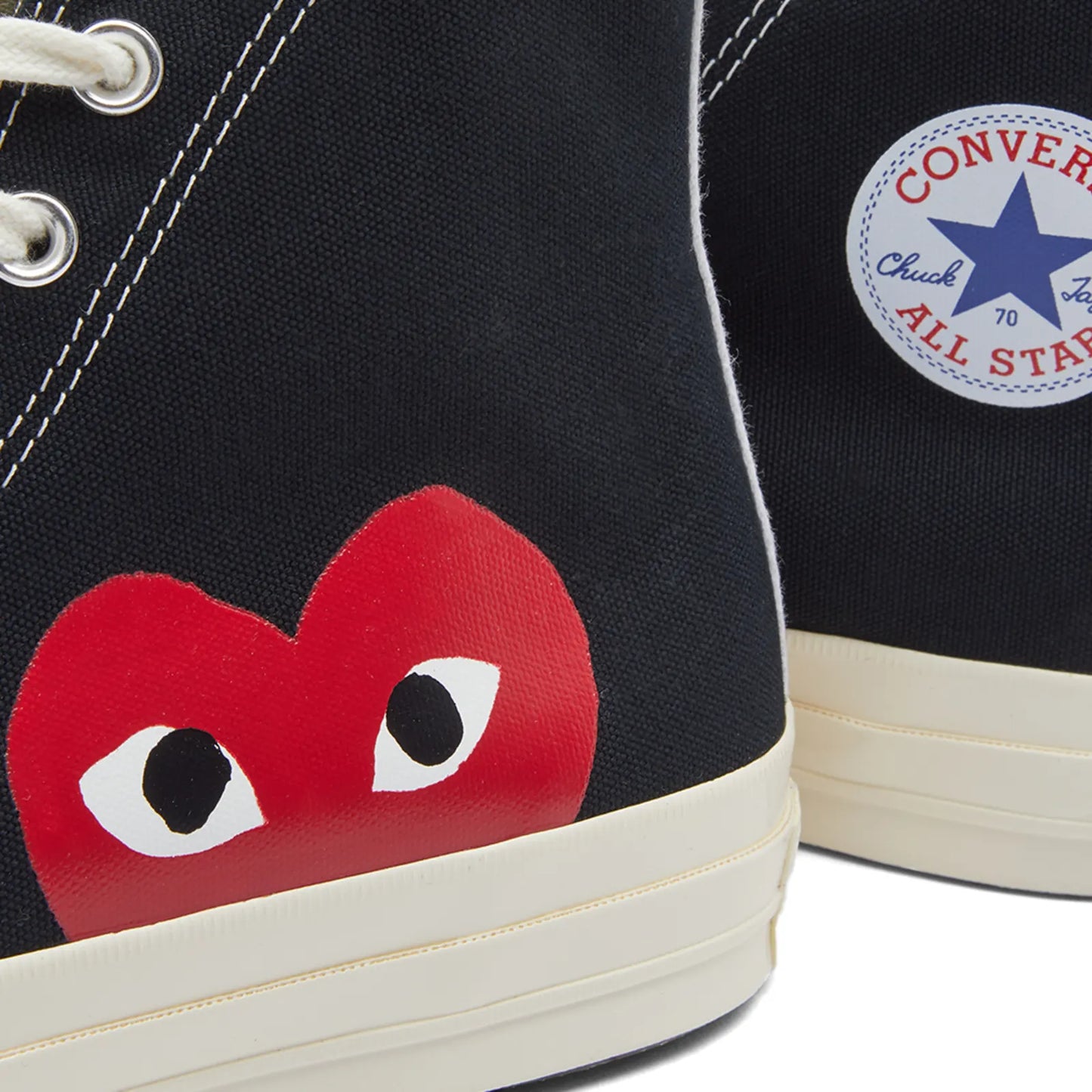 COMME DES GARCONS PLAY X CONVERSE CHUCK TAYLOR 1970S HI BLACK