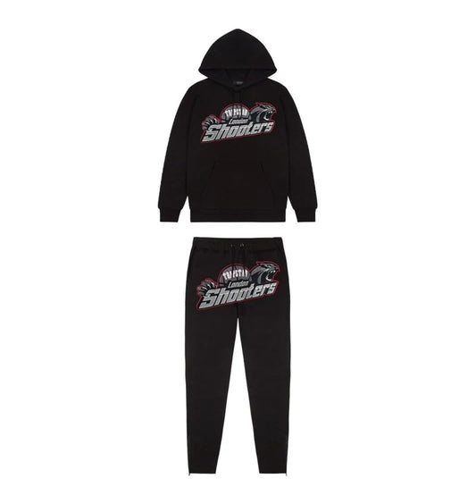 TRAPSTAR SHOOTERS HOODED TRACKSUIT - BLACKOUT