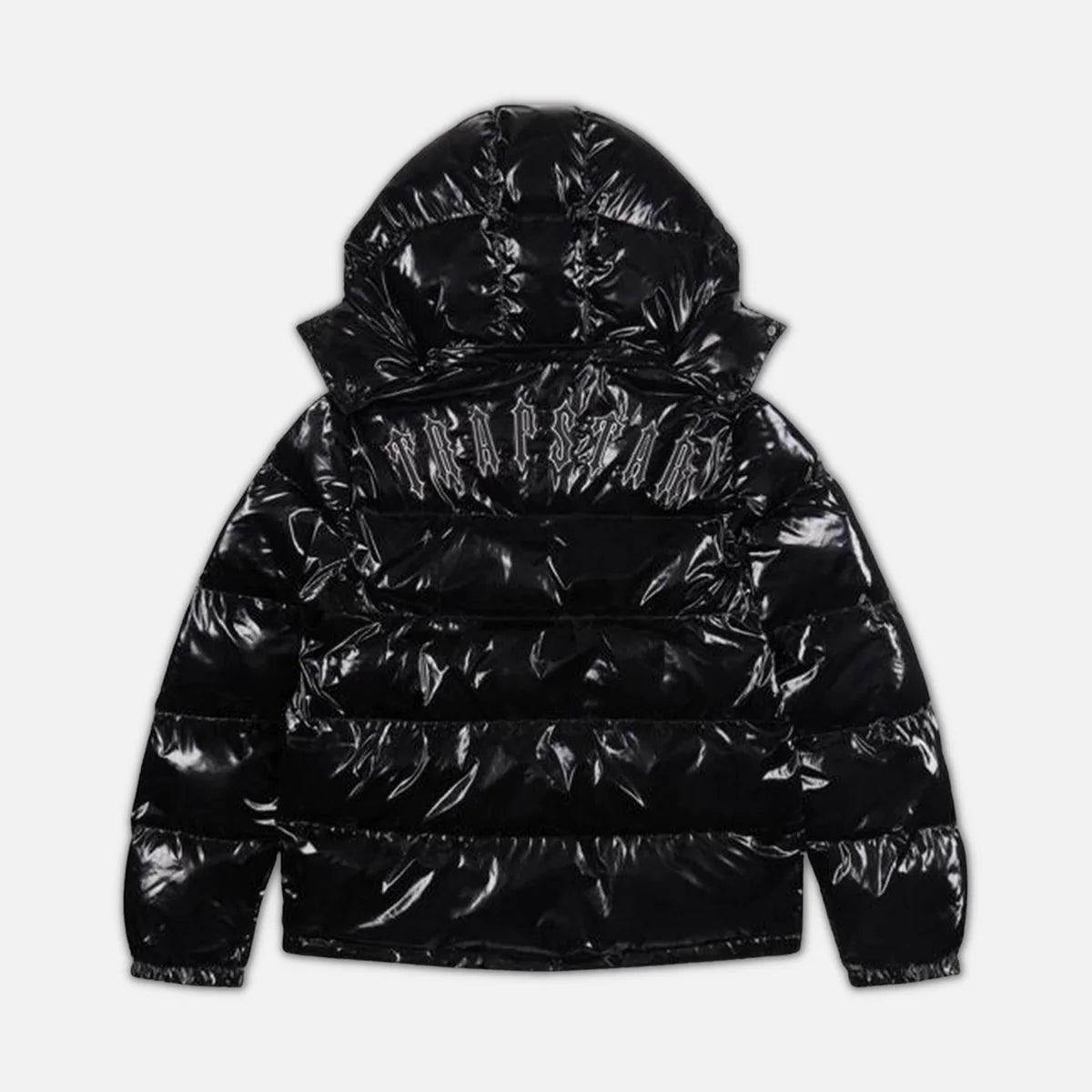 TRAPSTAR SHINY BLACK IRONGATE JACKET DETACHABLE HOOD