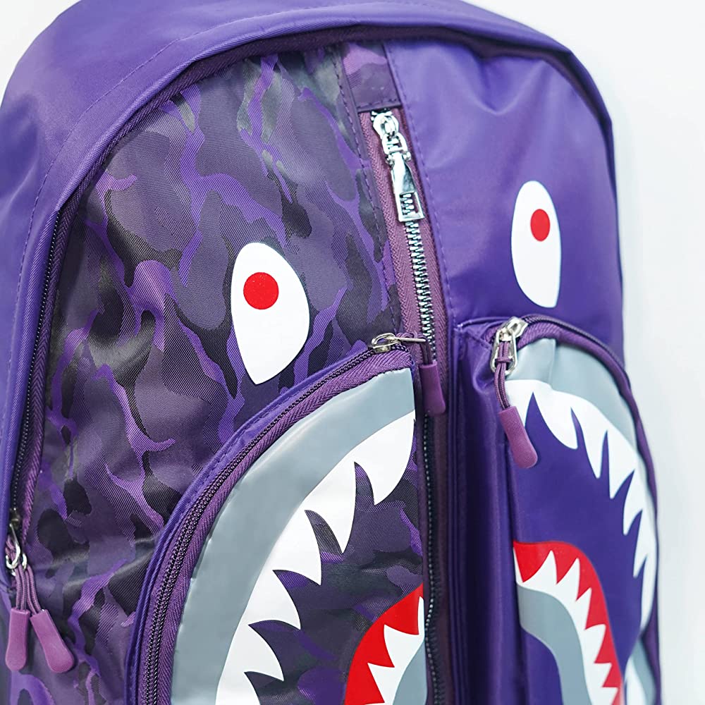 Buy Bape Blood Shark Purple Blue Camo Backpack 17 Inch Large Travel Backpack  Big Bookbag Online at desertcartEGYPT