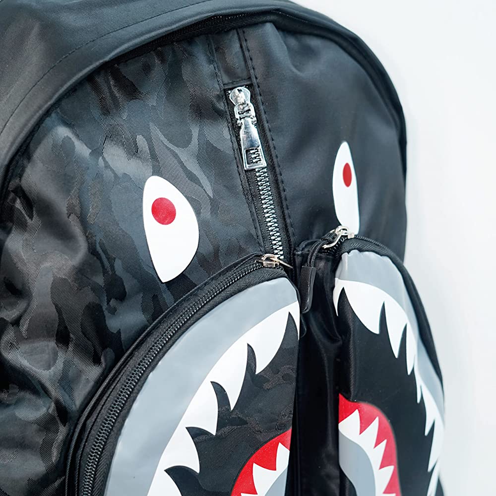 BLack Bape Camo Shark Backpack | Backpack